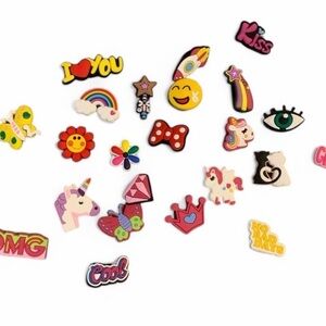 Colorful Girls Shoe Charms Set